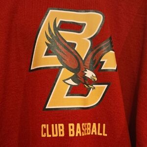 Gildan Mens XLarge Red Boston College Club Baseball Sweatshirt/Hoodie